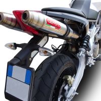 GPR auspuff kompatibel mit  Aprilia Shiver 900 2017-2020, Deeptone Inox, Doppelter Rennauspuff, mit Verbindungsrohren, Artikel ohne Genehmigung 