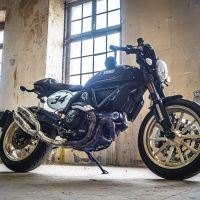 GPR auspuff kompatibel mit  Ducati Scrambler 800  2015-2016, Deeptone Inox, Doppelt homologierter legaler Slip-On-Auspuff mit ABE, einschließlich abnehmbarer DB-Killer, Link Pipes und Katalysatoren 