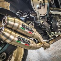 GPR auspuff kompatibel mit  Ducati Scrambler 800  2015-2016, Deeptone Inox, Doppelt homologierter legaler Slip-On-Auspuff mit ABE, einschließlich abnehmbarer DB-Killer, Link Pipes und Katalysatoren 