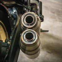 GPR auspuff kompatibel mit  Ducati Scrambler 800  2015-2016, Deeptone Inox, Doppelt homologierter legaler Slip-On-Auspuff mit ABE, einschließlich abnehmbarer DB-Killer, Link Pipes und Katalysatoren 