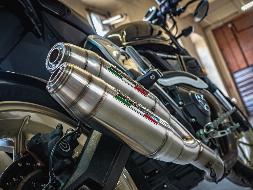 GPR auspuff kompatibel mit  Ducati Scrambler 800  2015-2016, Deeptone Inox, Doppelt homologierter legaler Slip-On-Auspuff mit ABE, einschließlich abnehmbarer DB-Killer, Link Pipes und Katalysatoren 