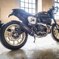 GPR auspuff kompatibel mit  Ducati Scrambler 800  2015-2016, Furore Nero, Zugelassener legaler Slip-On-Auspuff mit Abe, einschließlich abnehmbarem DB-Killer und Verbindungsrohr 
