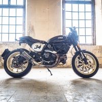 GPR auspuff kompatibel mit  Ducati Scrambler 800  2017-2020, New Grand Prix Evo Poppy, Zugelassener legaler Slip-On-Auspuff mit Abe, einschließlich abnehmbarem DB-Killer,katakysator und Verbindungsrohr 