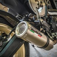 GPR auspuff kompatibel mit  Ducati Scrambler 800  2015-2016, M3 Titanium Natural, Zugelassener legaler Slip-On-Auspuff mit Abe, einschließlich abnehmbarem DB-Killer,katakysator und Verbindungsrohr 