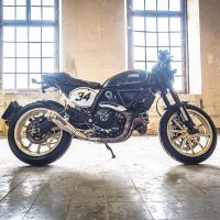 GPR auspuff kompatibel mit  Ducati Scrambler 800  2015-2016, Powercone Evo, Zugelassener legaler Slip-On-Auspuff mit Abe, einschließlich abnehmbarem DB-Killer,katakysator und Verbindungsrohr 