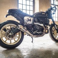 GPR auspuff kompatibel mit  Ducati Scrambler 800  2015-2016, Powercone Evo, Zugelassener legaler Slip-On-Auspuff mit Abe, einschließlich abnehmbarem DB-Killer,katakysator und Verbindungsrohr 