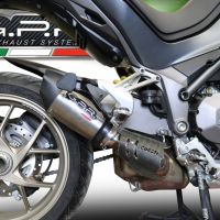 GPR auspuff kompatibel mit  Ducati Multistrada 1260 2018-2020, New Grand Prix Evo Titanium, Zugelassener legaler Slip-On-Auspuff mit Abe, einschließlich abnehmbarem DB-Killer und Verbindungsrohr 