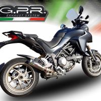 GPR auspuff kompatibel mit  Ducati Multistrada 1260 2018-2020, M3 Titanium Natural, Zugelassener legaler Slip-On-Auspuff mit Abe, einschließlich abnehmbarem DB-Killer und Verbindungsrohr 