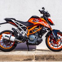 GPR auspuff kompatibel mit  Ktm Duke 125 2017-2020, Albus Evo4, Zugelassener legaler Slip-On-Auspuff mit Abe, einschließlich abnehmbarem DB-Killer und Verbindungsrohr 