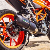 GPR auspuff kompatibel mit  Ktm Duke 125 2017-2020, Furore Nero, Rennauspuff, mit Verbindungsrohren, Artikel ohne Genehmigung 