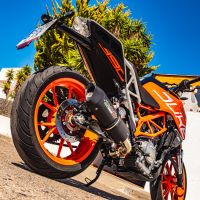 GPR auspuff kompatibel mit  Ktm Adventure 250 2020-2024, Furore Nero, Rennauspuff, mit Verbindungsrohren, Artikel ohne Genehmigung 