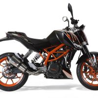 GPR auspuff kompatibel mit  Ktm Duke 390 2013-2016, New Grand Prix Evo Titanium, Zugelassener legaler Slip-On-Auspuff mit ABE, inklusive abnehmbarem DB-Killer, Verbindungsrohr und Katalysator 