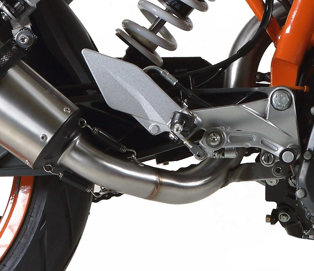 GPR auspuff kompatibel mit  Ktm Duke 390 2013-2016, New Grand Prix Evo Titanium, Zugelassener legaler Slip-On-Auspuff mit ABE, inklusive abnehmbarem DB-Killer, Verbindungsrohr und Katalysator 