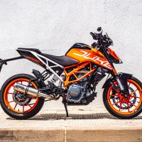 GPR auspuff kompatibel mit  Ktm Duke 125 2011-2016, M3 Inox , Rennauspuff, mit Verbindungsrohren, Artikel ohne Genehmigung 
