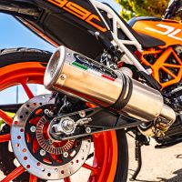 GPR auspuff kompatibel mit  Ktm Duke 125 2011-2016, M3 Inox , Rennauspuff, mit Verbindungsrohren, Artikel ohne Genehmigung 