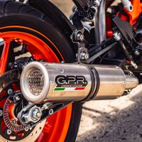 GPR auspuff kompatibel mit  Ktm Duke 125 2011-2016, M3 Inox , Rennauspuff, mit Verbindungsrohren, Artikel ohne Genehmigung 