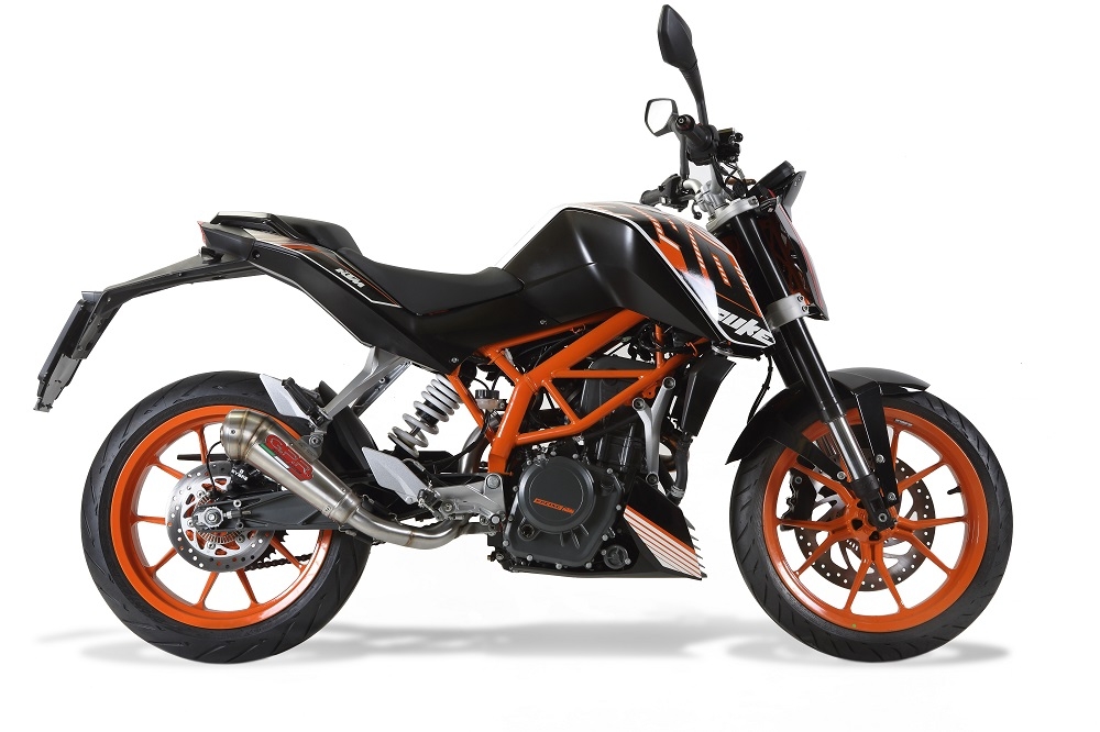 GPR auspuff kompatibel mit  Ktm Duke 390 2013-2016, Powercone Evo, Zugelassener legaler Slip-On-Auspuff mit ABE, inklusive abnehmbarem DB-Killer, Verbindungsrohr und Katalysator 