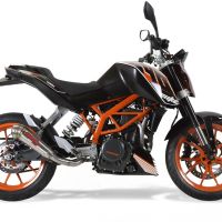 GPR auspuff kompatibel mit  Ktm Duke 390 2013-2016, Powercone Evo, Zugelassener legaler Slip-On-Auspuff mit ABE, inklusive abnehmbarem DB-Killer, Verbindungsrohr und Katalysator 