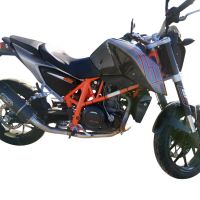 GPR auspuff kompatibel mit  Ktm Duke 690 2017-2020, Furore Evo4 Nero, Zugelassener legaler Slip-On-Auspuff mit Abe, einschließlich abnehmbarem DB-Killer und Verbindungsrohr 