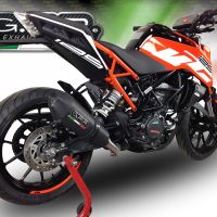 GPR auspuff kompatibel mit  Ktm Duke 390 2017-2020, New Grand Prix Evo Black Titanium, Zugelassener legaler Slip-On-Auspuff mit Abe, einschließlich abnehmbarem DB-Killer und Verbindungsrohr 