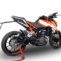 GPR auspuff kompatibel mit  Ktm Duke 390 2017-2020, M3 Black Titanium, Zugelassener legaler Slip-On-Auspuff mit Abe, einschließlich abnehmbarem DB-Killer und Verbindungsrohr 