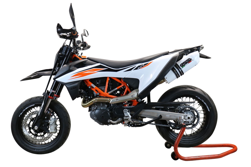 GPR auspuff kompatibel mit  Ktm Smc 690 R  2019-2020, Albus Evo4, Zugelassener legaler Slip-On-Auspuff mit ABE, inklusive abnehmbarem DB-Killer, Verbindungsrohr und Katalysator 