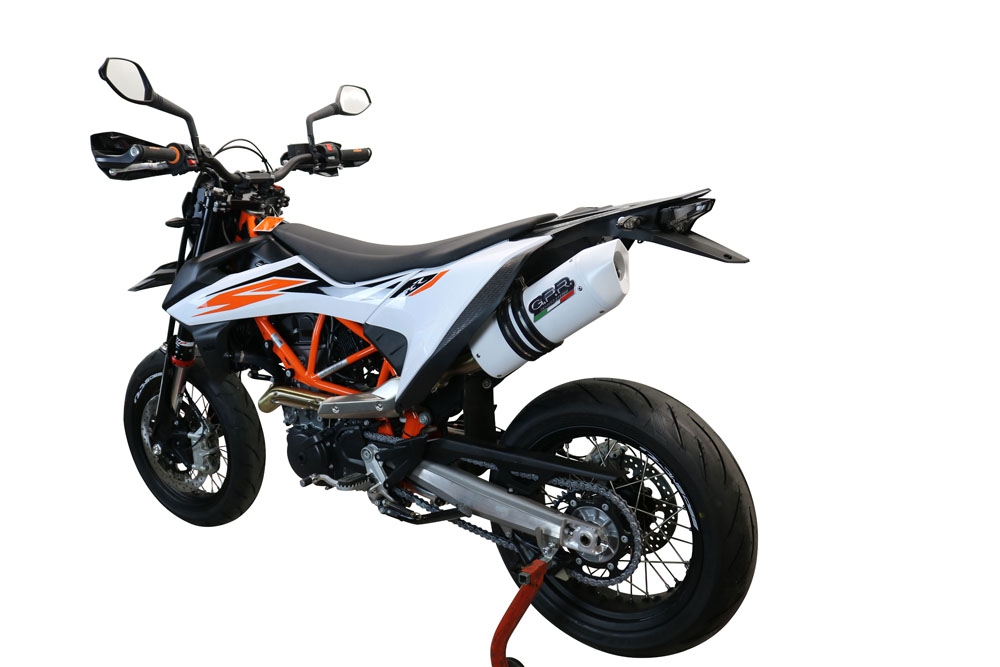 GPR auspuff kompatibel mit  Ktm Smc 690 R  2019-2020, Albus Evo4, Zugelassener legaler Slip-On-Auspuff mit ABE, inklusive abnehmbarem DB-Killer, Verbindungsrohr und Katalysator 