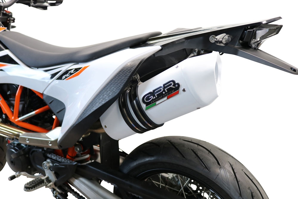 GPR auspuff kompatibel mit  Ktm Smc 690 R  2019-2020, Albus Evo4, Zugelassener legaler Slip-On-Auspuff mit ABE, inklusive abnehmbarem DB-Killer, Verbindungsrohr und Katalysator 