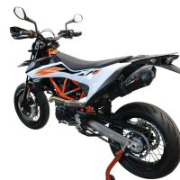 GPR auspuff kompatibel mit  Ktm Enduro 690 R 2021-2024, New Grand Prix Evo Black Titanium, Zugelassener legaler Slip-On-Auspuff mit ABE, inklusive abnehmbarem DB-Killer, Verbindungsrohr und Katalysator 