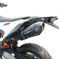 GPR auspuff kompatibel mit  Ktm Enduro 690 R 2021-2024, New Grand Prix Evo Black Titanium, Zugelassener legaler Slip-On-Auspuff mit ABE, inklusive abnehmbarem DB-Killer, Verbindungsrohr und Katalysator 
