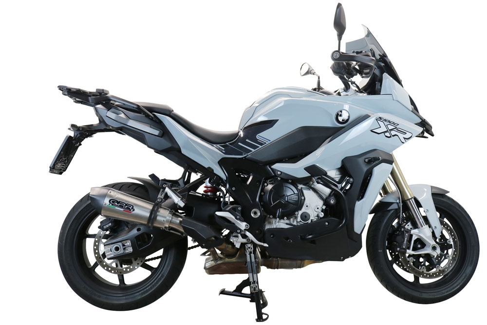 GPR auspuff kompatibel mit  Bmw S 1000 XR -M  2020-2025, New Grand Prix Evo Titanium, Zugelassener legaler Slip-On-Auspuff mit Abe, einschließlich abnehmbarem DB-Killer und Verbindungsrohr 