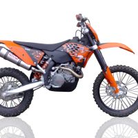 GPR auspuff kompatibel mit  Ktm Smr 450 2013-2013, New Grand Prix Evo Titanium, Zugelassener legaler Slip-On-Auspuff mit Abe, einschließlich abnehmbarem DB-Killer und Verbindungsrohr 