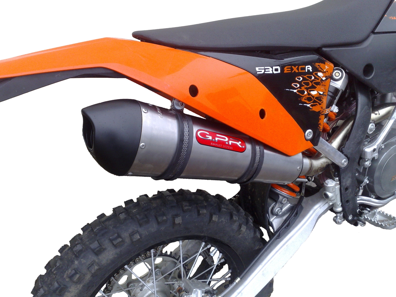 GPR auspuff kompatibel mit  Ktm Smr 450 2013-2013, New Grand Prix Evo Titanium, Zugelassener legaler Slip-On-Auspuff mit Abe, einschließlich abnehmbarem DB-Killer und Verbindungsrohr 