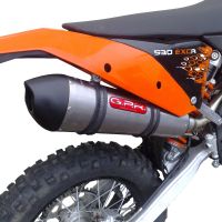 GPR auspuff kompatibel mit  Ktm Smr 450 2013-2013, New Grand Prix Evo Titanium, Zugelassener legaler Slip-On-Auspuff mit Abe, einschließlich abnehmbarem DB-Killer und Verbindungsrohr 