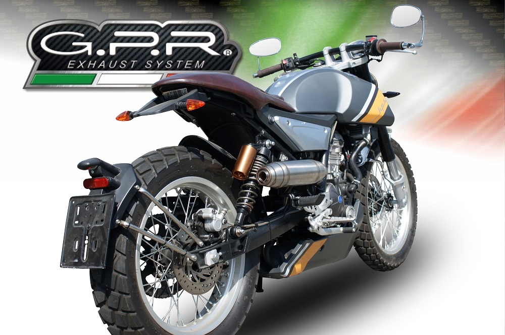 GPR auspuff kompatibel mit  F.B. Mondial Sport Classic 125 -Pagani 1948 2021-2023, Deeptone Inox, Kompletter Rennauspuff, geliefert mit spezifischem Krümmer, Artikel ohne Homologation 