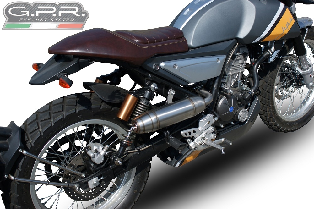 GPR auspuff kompatibel mit  F.B. Mondial Sport Classic 125 -Pagani 1948 2021-2023, Deeptone Inox, Kompletter Rennauspuff, geliefert mit spezifischem Krümmer, Artikel ohne Homologation 