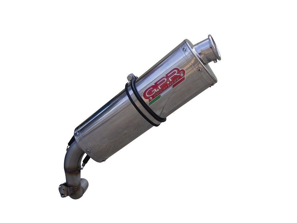 GPR auspuff kompatibel mit  Bmw F 650 St 1993-2002, Trioval, Zugelassener legaler Slip-On-Auspuff mit Abe, einschließlich abnehmbarem DB-Killer und Verbindungsrohr 