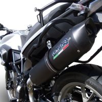 GPR auspuff kompatibel mit  Bmw F 700 Gs 2011-2015, Furore Nero, Zugelassener legaler Slip-On-Auspuff mit Abe, einschließlich abnehmbarem DB-Killer und Verbindungsrohr 