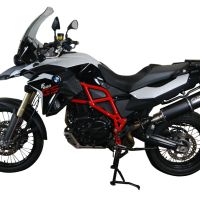 GPR auspuff kompatibel mit  Bmw F 800 Gs 2008-2015, Furore Nero, Zugelassener legaler Slip-On-Auspuff mit Abe, einschließlich abnehmbarem DB-Killer und Verbindungsrohr 