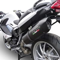 GPR auspuff kompatibel mit  Bmw F 800 Gt 2012-2016, Furore Nero, Zugelassener legaler Slip-On-Auspuff mit Abe, einschließlich abnehmbarem DB-Killer und Verbindungsrohr 