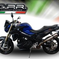 GPR auspuff kompatibel mit  Bmw F 800 R 2015-2016, New Grand Prix Evo Titanium, Zugelassener legaler Slip-On-Auspuff mit Abe, einschließlich abnehmbarem DB-Killer und Verbindungsrohr 