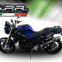 GPR auspuff kompatibel mit  Bmw F 800 R 2009-2014, Powercone Evo, Zugelassener legaler Slip-On-Auspuff mit Abe, einschließlich abnehmbarem DB-Killer und Verbindungsrohr 
