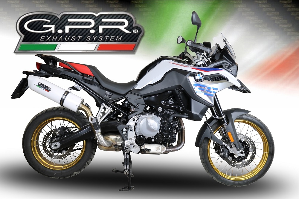 GPR auspuff kompatibel mit  Bmw F 850 Gs -Adventure 2021-2024, Albus Evo4, Zugelassener legaler Slip-On-Auspuff mit Abe, einschließlich abnehmbarem DB-Killer und Verbindungsrohr 