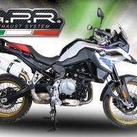 GPR auspuff kompatibel mit  Bmw F 850 Gs -Adventure 2021-2024, Albus Evo4, Zugelassener legaler Slip-On-Auspuff mit Abe, einschließlich abnehmbarem DB-Killer und Verbindungsrohr 