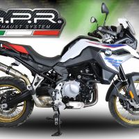GPR auspuff kompatibel mit  Bmw F 850 Gs -Adventure 2018-2020, Deeptone Inox, Zugelassener legaler Slip-On-Auspuff mit Abe, einschließlich abnehmbarem DB-Killer und Verbindungsrohr 