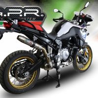 GPR auspuff kompatibel mit  Bmw F 850 Gs -Adventure 2018-2020, Deeptone Inox, Zugelassener legaler Slip-On-Auspuff mit Abe, einschließlich abnehmbarem DB-Killer und Verbindungsrohr 