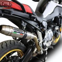 GPR auspuff kompatibel mit  Bmw F 850 Gs -Adventure 2018-2020, Deeptone Inox, Zugelassener legaler Slip-On-Auspuff mit Abe, einschließlich abnehmbarem DB-Killer und Verbindungsrohr 
