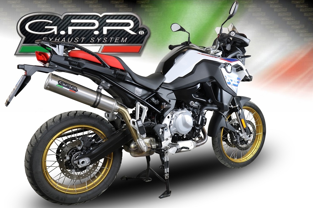 GPR auspuff kompatibel mit  Bmw F 850 Gs -Adventure 2021-2024, M3 Inox , Zugelassener legaler Slip-On-Auspuff mit Abe, einschließlich abnehmbarem DB-Killer und Verbindungsrohr 