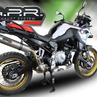 GPR auspuff kompatibel mit  Bmw F 850 Gs -Adventure 2021-2024, M3 Inox , Zugelassener legaler Slip-On-Auspuff mit Abe, einschließlich abnehmbarem DB-Killer und Verbindungsrohr 