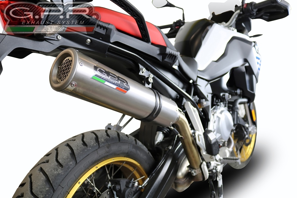 GPR auspuff kompatibel mit  Bmw F 850 Gs -Adventure 2021-2024, M3 Inox , Zugelassener legaler Slip-On-Auspuff mit Abe, einschließlich abnehmbarem DB-Killer und Verbindungsrohr 
